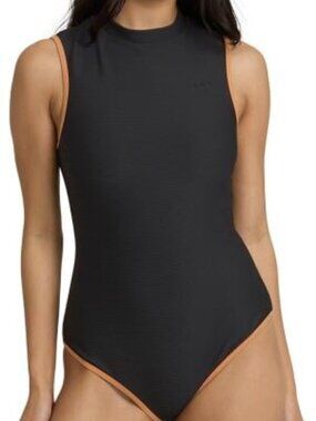 billabong  Tanlines High Neck Glider One Piece Swimsuit   Black large  NEW